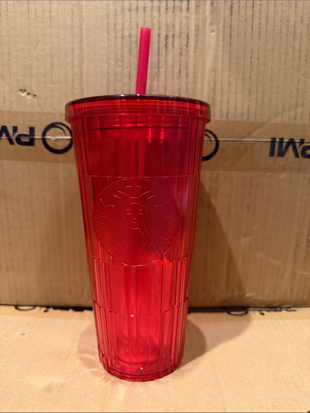 Starbucks Red Tall Reusable Tumbler with Matching Straw